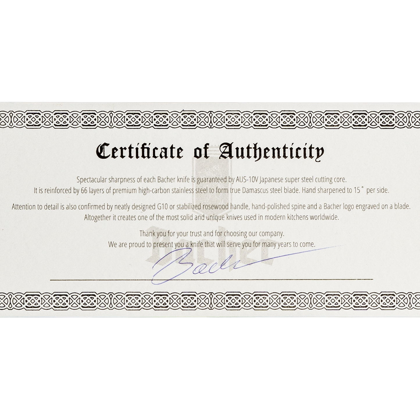 Chef's knife, Damascus steel 20 cm, black