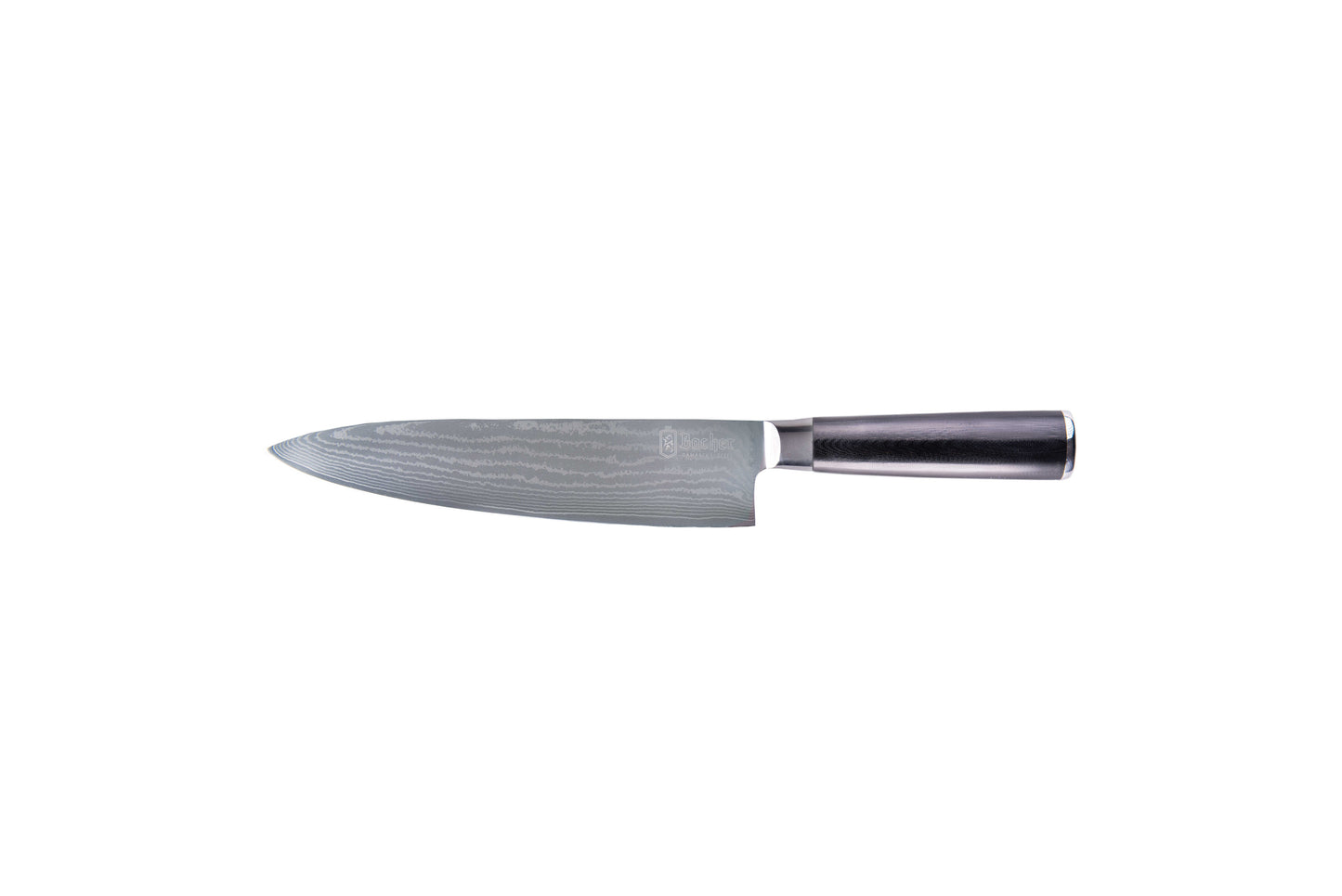 Chef's knife, Damascus steel 20 cm, black